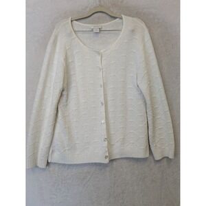 Amber Cardigan Women's XL Geometric Textured Knit Button Front